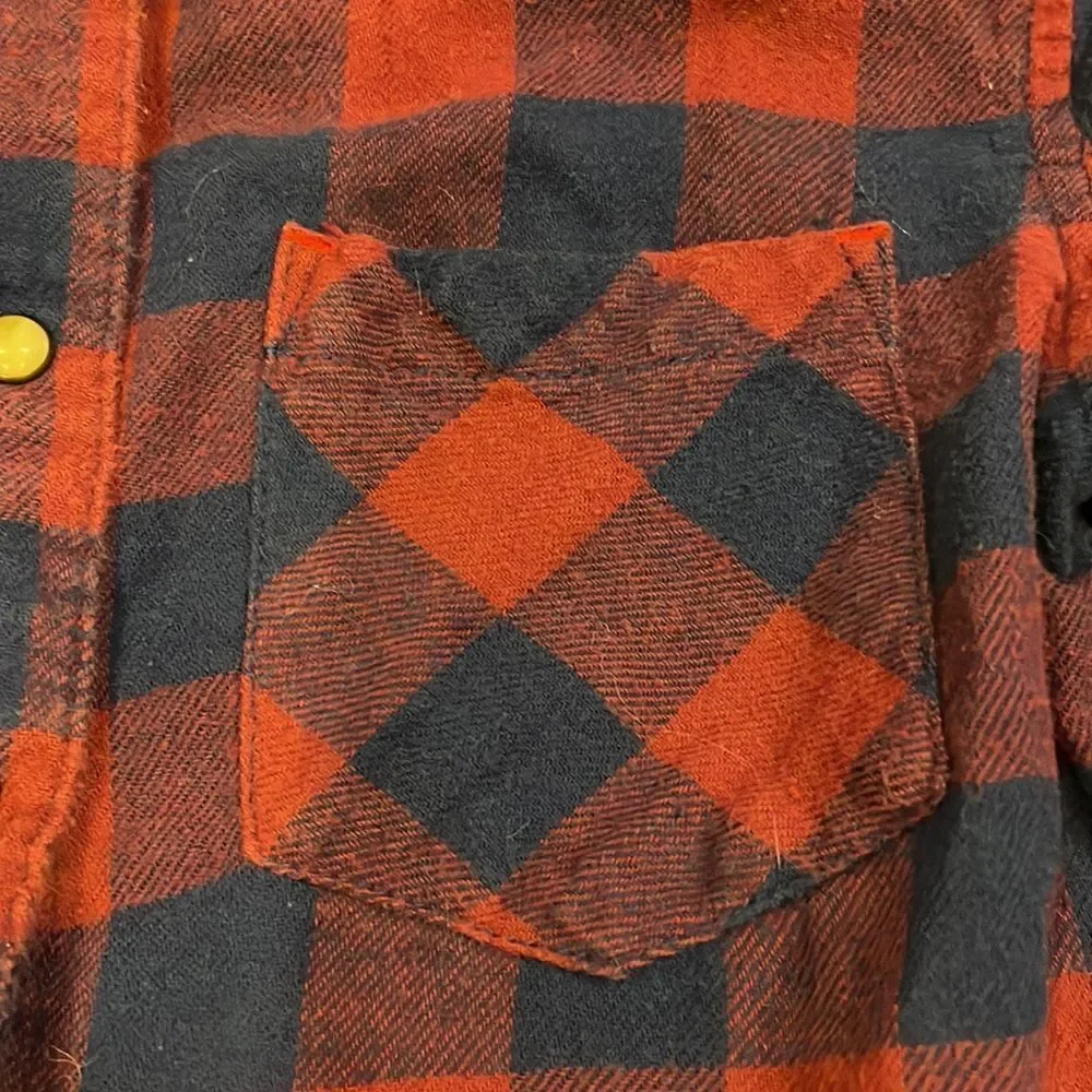Butter Girls Checkered Sparkle Patch Flannel Shirt - Picture 3 of 6